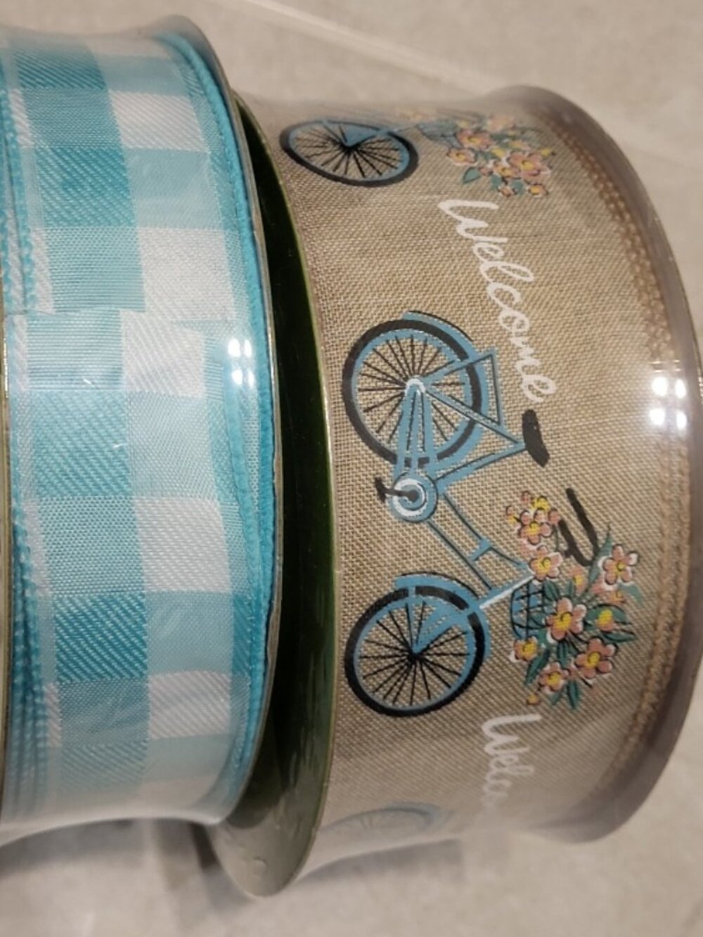 NEW Set of 2 Member's Mark Spring Ribbons- 1.5 and 2.5" Rolls- 50 Yards